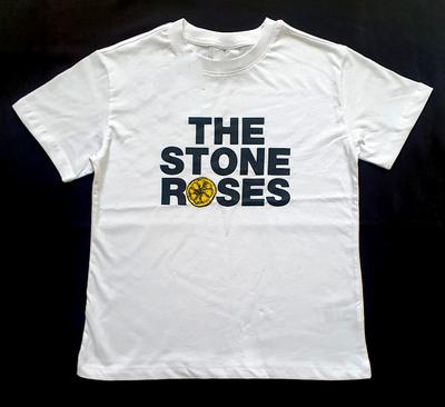THE STONE ROSES Группа Базовый Логотип Белая Футболка Полный Размер S-5XL Унисекс Футболка