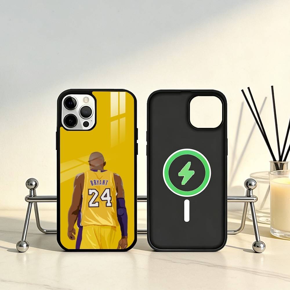 Чехол для телефона K-Kobe B-Bryant 24 для iPhone 17, 16, 15, 14, 13, 12, 11 Plus, Pro Max Магнитный для беспроводной зарядки Magsafe