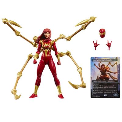 Hasbro Marvel Legends Series Magic The Gathering Mary Jane Watson Iron Spider Action Figure 15 Cm Limited Foil Edition Collection Card G0639