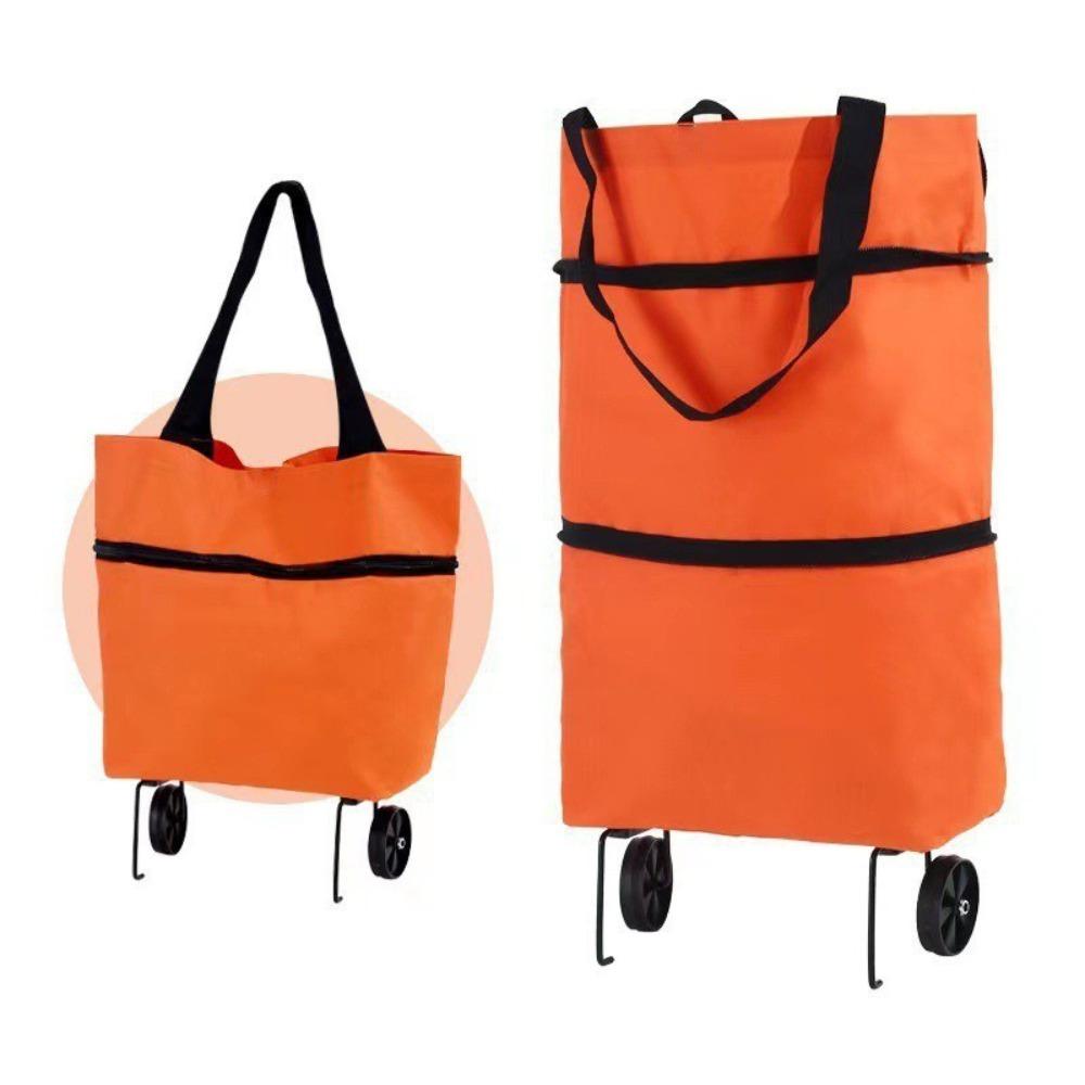 Waterproof Grocery Bag Oxford Cloth Shopping Trolley Foldable Shopping Bag with Wheel  Supermarket
