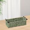 Прямоугольная корзина для хранения с ручкой, большая вместимость, многоцелевое декоративное плетеное украшение ручной работы