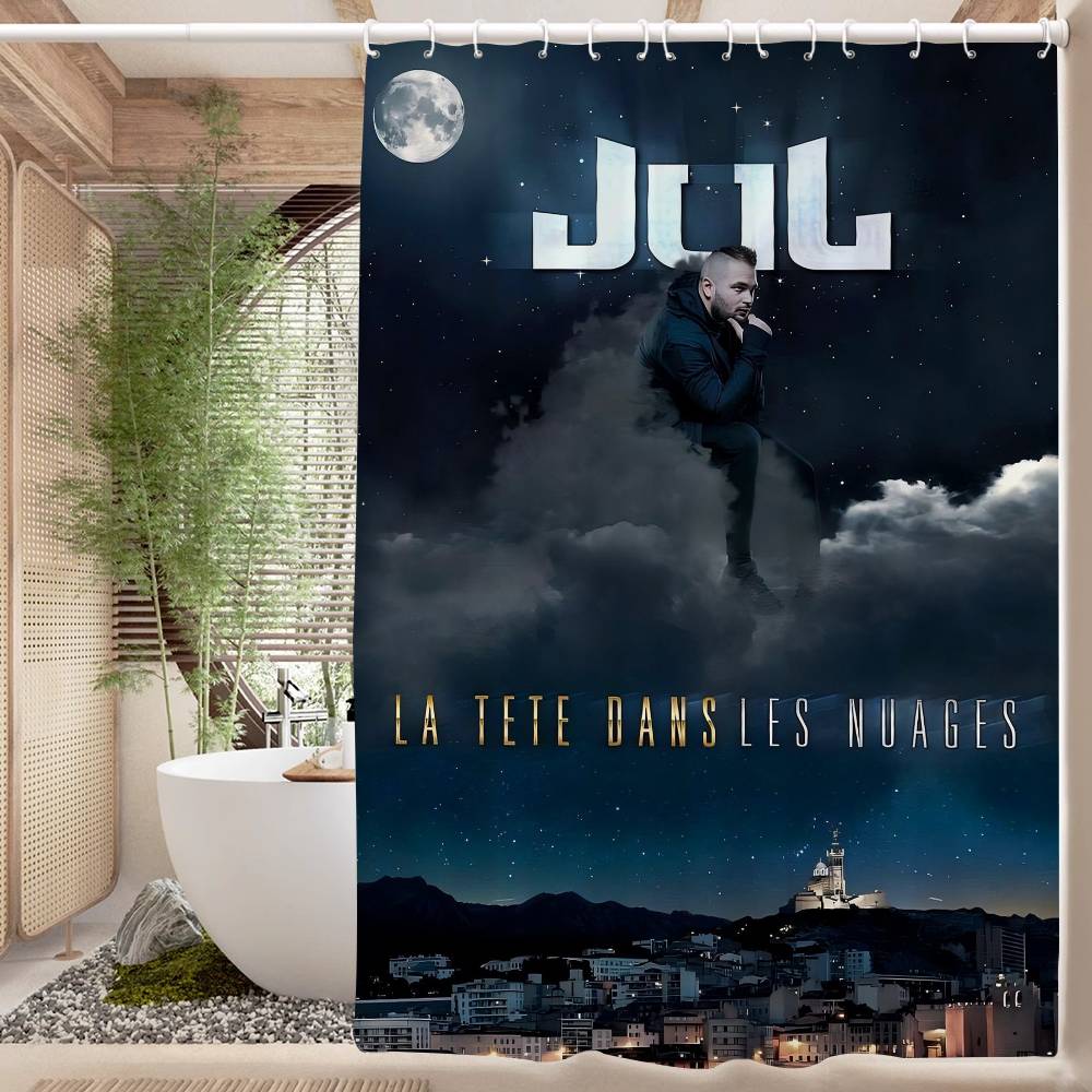 Шторка для душа Juls из водонепроницаемой ткани, декоративная шторка для ванной комнаты, домашняя шторка в гавайском стиле