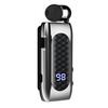 Bluetooth-гарнитура DR13 с клипсой и выдвижным шнуром, 20 часов работы от аккумулятора, цифровой дисплей, вибрация при деловом звонке и голосовое оповещение номера.