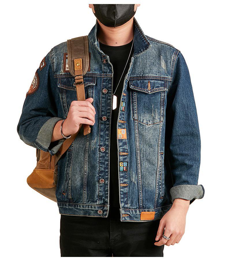 Xintang Menswear | 2025 Men's Trendy American Denim Jacket - Versatile Spring/Autumn Workwear, Casual Outerwear