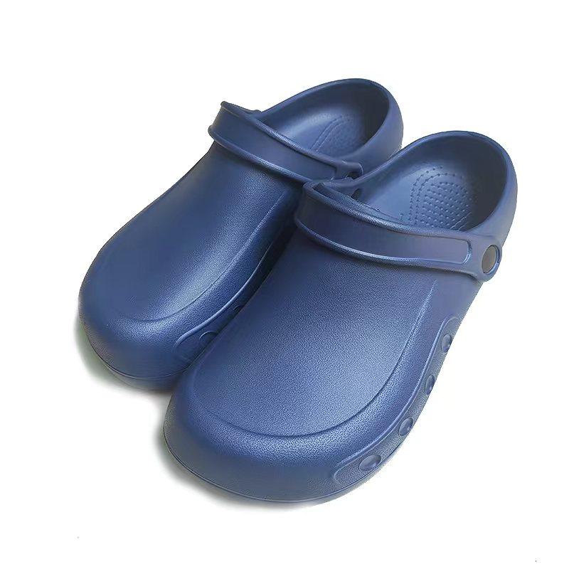 Модная мужская обувь для поваров, водонепроницаемая кухонная обувь, мужская обувь для инъекций, нескользящая подошва, удобные садовые сабо, водонепроницаемые сандалии