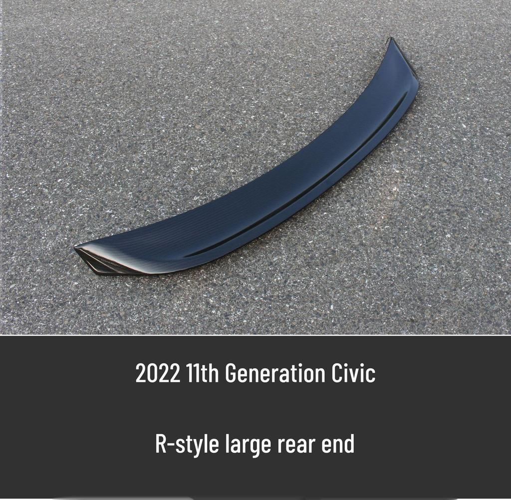 Улучшения для Honda Civic 11-го поколения 2022 года: передний сплиттер, задний спойлер, диффузор, жалюзи, задний бампер.