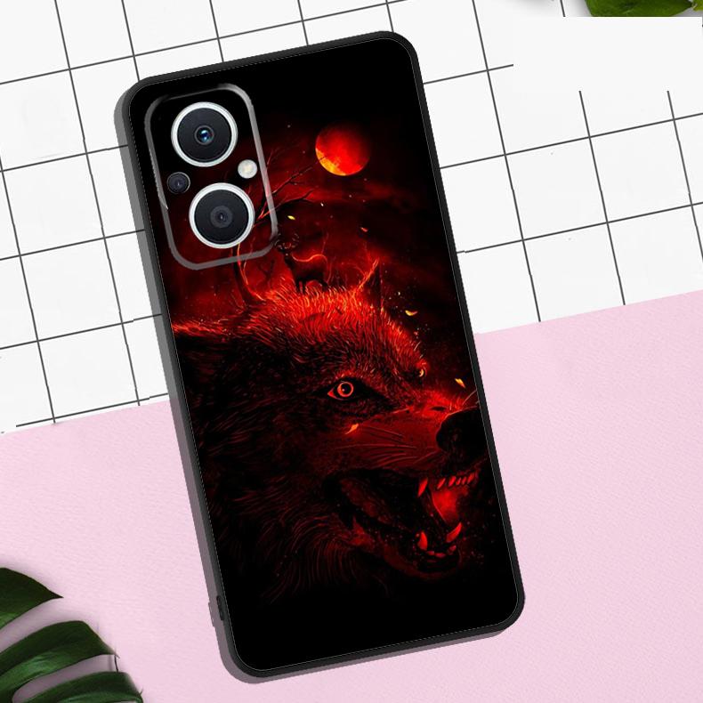 Angry Wolf Case For OPPO Reno 13F 13 12 12F 11 11F 8T 7 8 10 Pro OPPO Find X8 Pro X6 X3 X5 Lite Cover