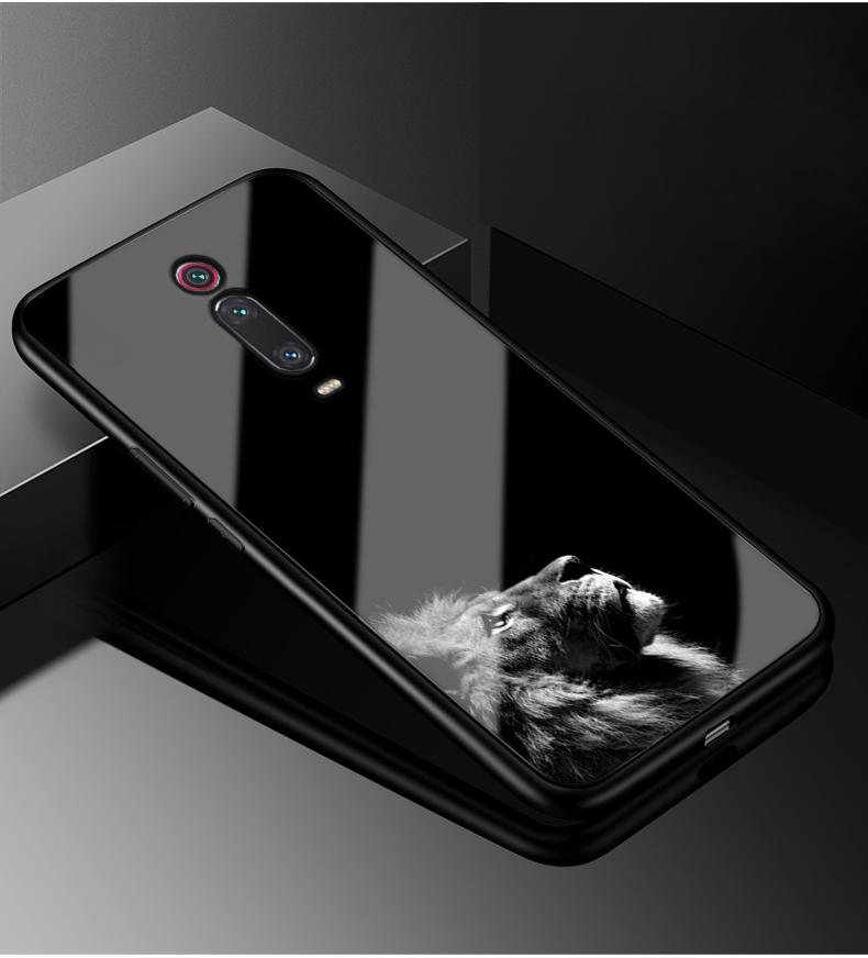 Закаленное Стекло Чехол для Xiaomi Redmi K20 Pro 7A Note 8T 8 7 6 5 Pro Plus 6A Pocophone f1 Mi A2 lite 9T Pro Mi9 SE Mi8 Lite Чехол