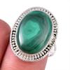 Natural Malachite Gemstone 925 Solid Sterling Silver Jewelry Ring Size 7.5 S0G69
