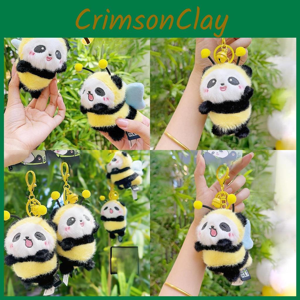 Bumblebee Cartoon Cute Panda Plush Keychain Gifts Collectors Carry Everyday