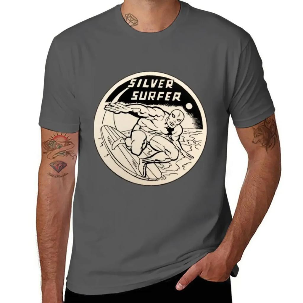 Silver Surfer TShirt kawaii clothes anime clothes funny t shirts for men
