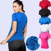 Women's Sports T-shirt Yoga Shirts Breathable Short Sleeves Fitness Tops Bodybuilding Quick Dry Training Sportwear