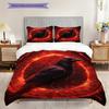 Crow Pattern Bedding Quilt Set Quilt Cover Pillowcase Home Decoration Birthday Gift (1 * duvet cover + 2 * pillowcase, without core)