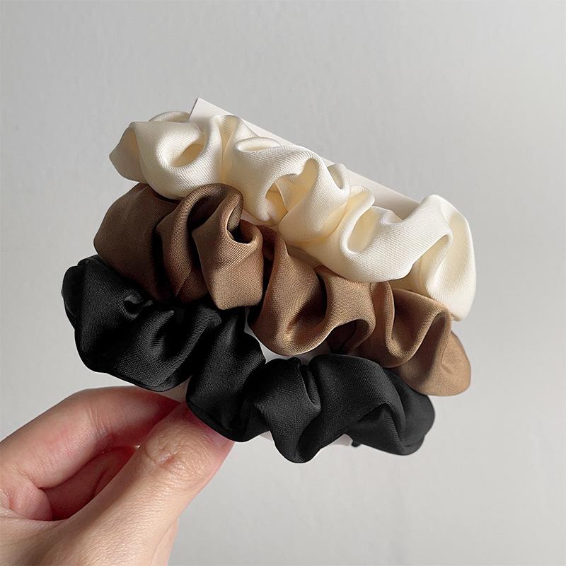3 шт./компл. Женские шелковые атласные резинки для волос однотонные резинки для волос резинки для волос элегантный держатель для хвостика эластичная повязка на голову аксессуары для волос