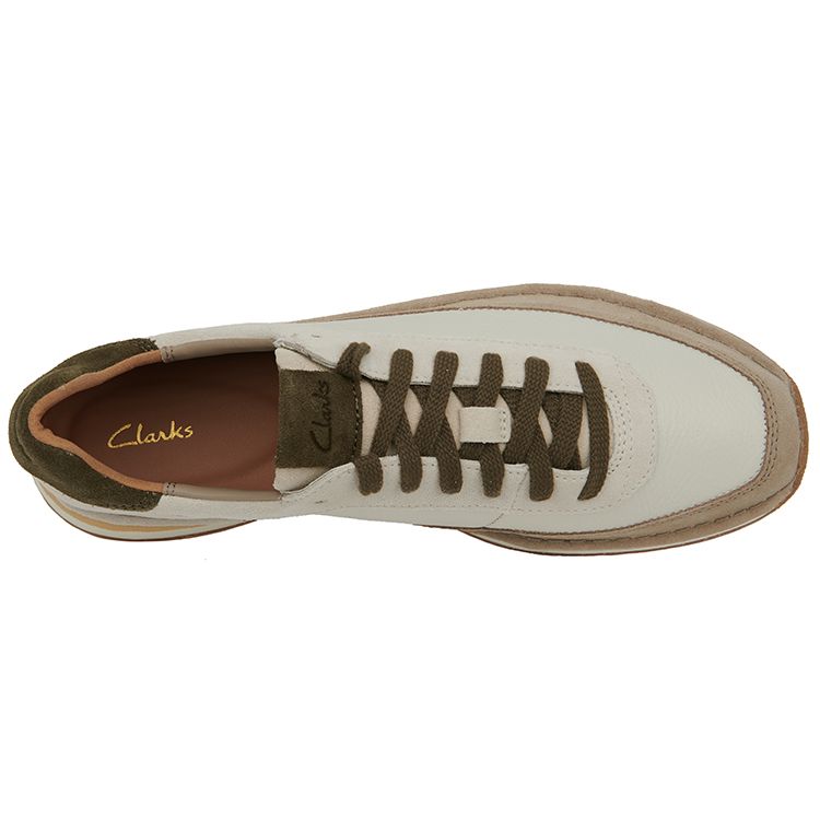 Clarks Craft Run Lace Ретро Повседневные Беговые Кроссовки Мужские кеды Бежевый 261657787