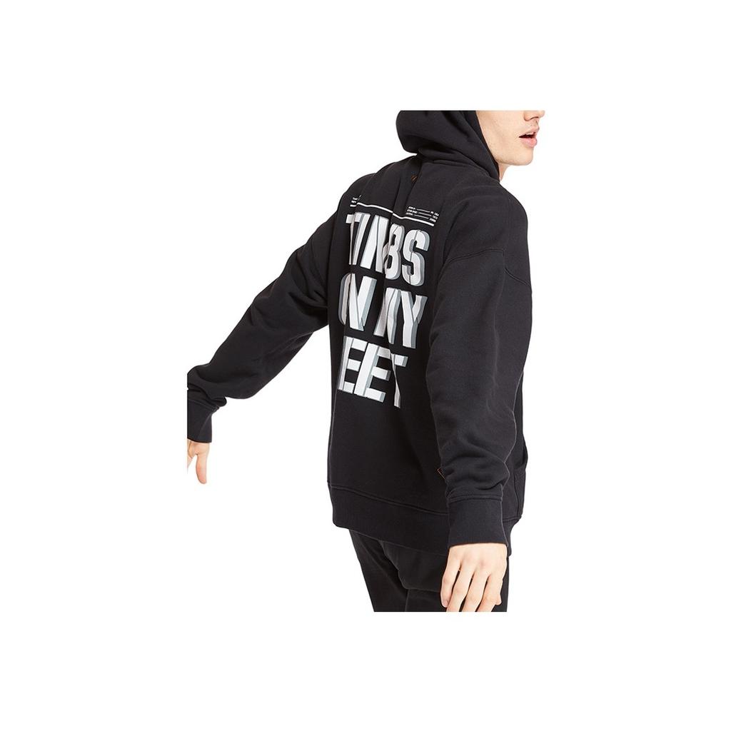 Timberland Толстовка с капюшоном свободного кроя с принтом букв, мужская, черная A28MP-001