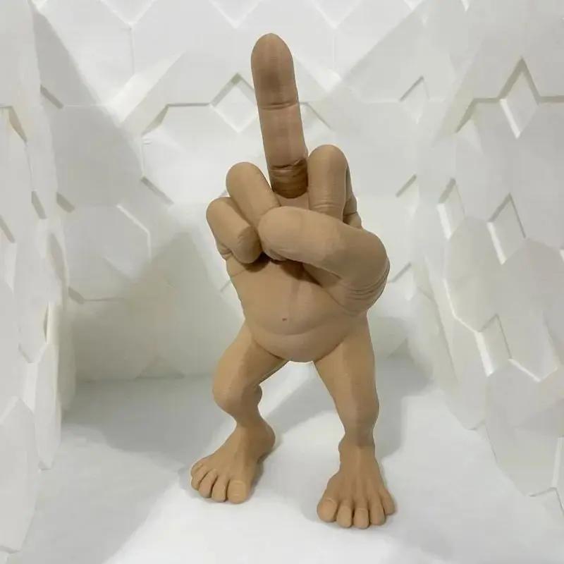Middle Finger Figure With Legs Office Desk Resin Ornaments Creative Funny Middle Finger Desktop Decoration,Table Party Decoratio
