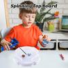 Spinning Top Battle Board Clear Plastic Heavy Duty Bowl-shape Multiplayer Kids Toddlers Gyro Battle Spinner Toy Training Field Stadium