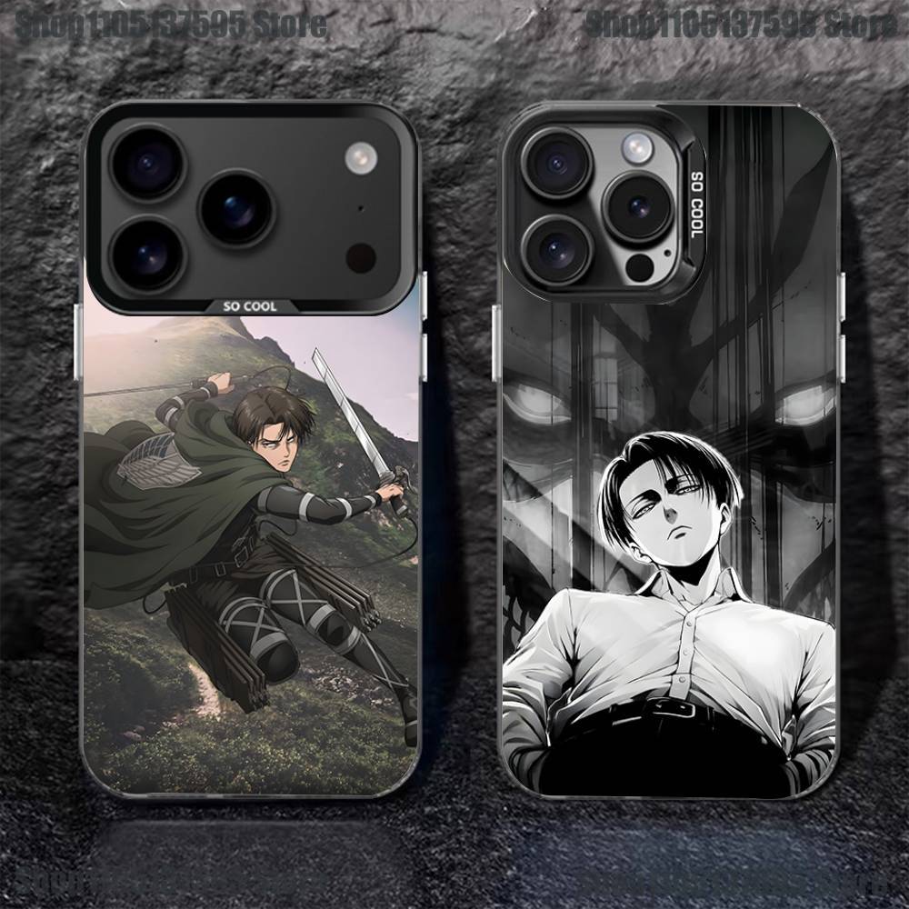 Чехол для телефона Levi Ackerman Атака Титанов Для iPhone 17,16,15,14,13,12,11,Pro,XS,Max,Plus,Mini,SE4,E Черный Матовый Ударопрочный Чехол