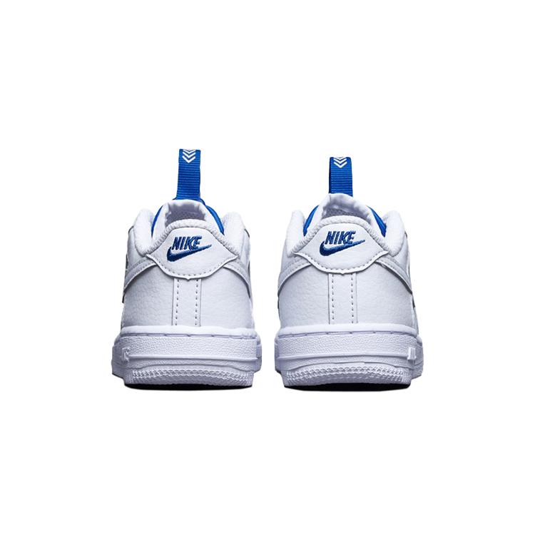 Nike Nike Air Force 1 Крючок и петля Низкие детские кроссовки Белый Синий Для младенцев и малышей CU5289-100