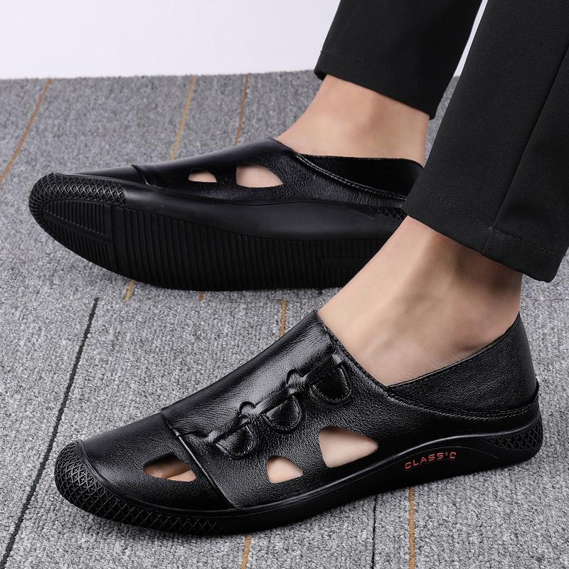 FashionHot Sale New Leather Men Shoes Casual Comfortable Loafers Moccasins High Quality Shoes Male Lightweight Driving Footwear 2024