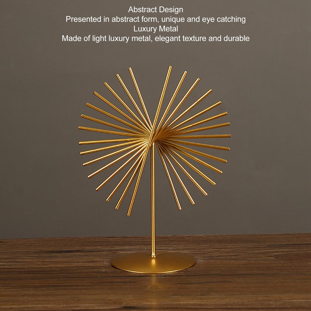 Абстрактный Орнамент Легкая Роскошь Металл Геометрические Линии Скульптура Декорация с Основанием для Дома Гостиной Офиса Абстрактный Орнамент