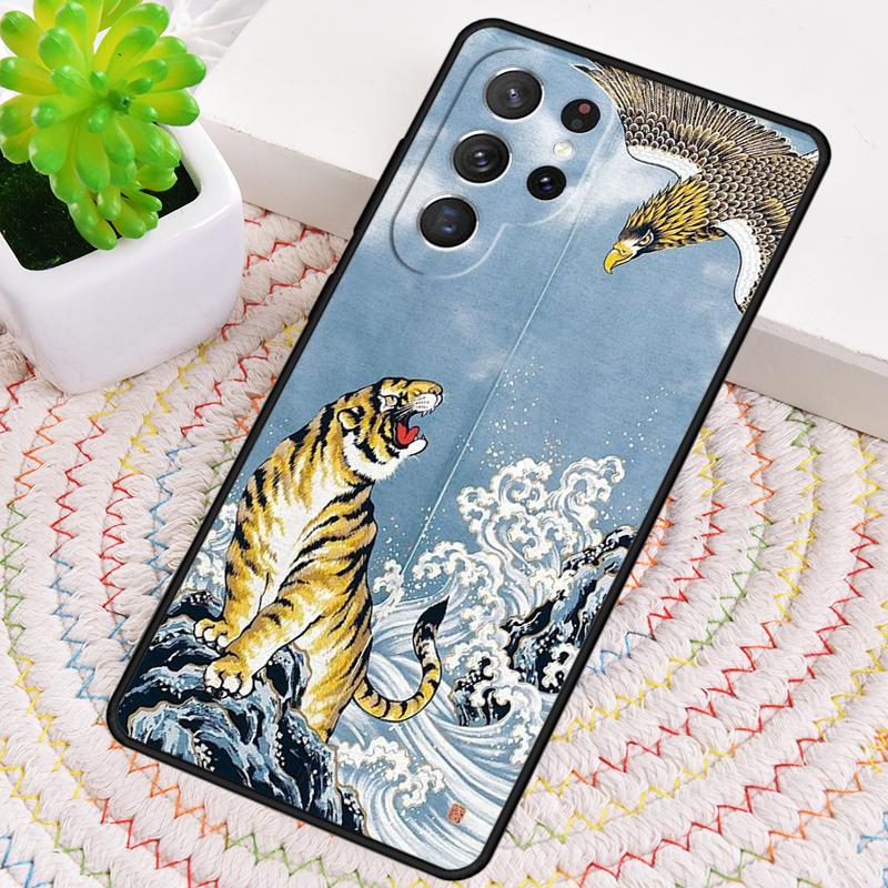 Японский узор с тигром Силиконовый чехол для телефона Для Samsung Galaxy note 10 pro S26 S25 S24 S23 S22 S21 Plus S25Ultra Capa Чехол
