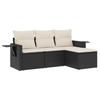 VidaXL Salon de Jardin avec Coussins 4 pcs, Canapés de Terrasse, Ensemble de Meubles de Patio, Mobilier d'Extérieur, Noir 3220065