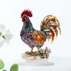 Acrylic Chicken Decor 2D Flat Sign DIY Easy Installation Ornament Table Decoration for Home Holiday