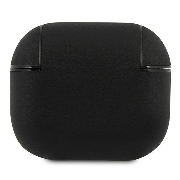 Etui do AirPods 3 BMW Skóra Naturalna Srebrne Logo Czarne