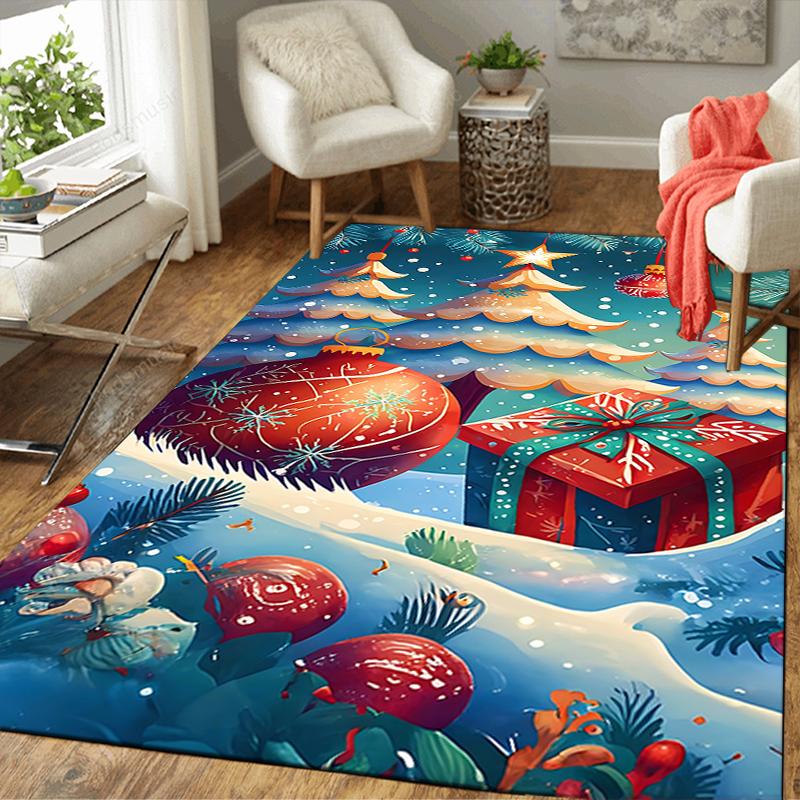1Pc Christmas Night Fantasy Rug Office Carpet Indoor Outdoor Doormat Nonslip Soft Living Room Christmas Halloween Gift D922218