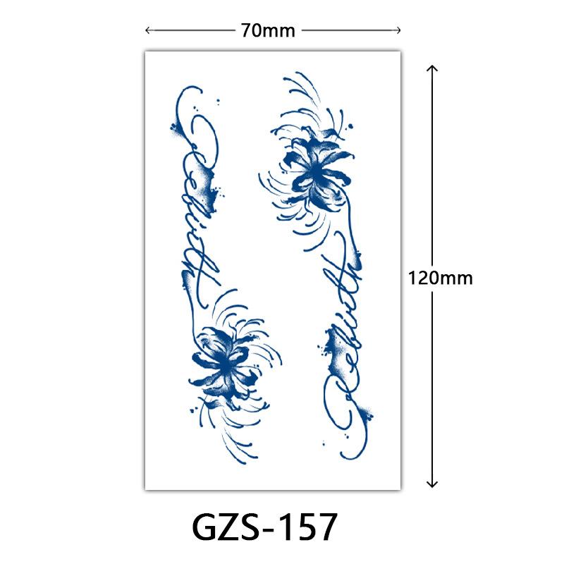Травяная тату-наклейка, Тату-наклейка соком на тыльную сторону руки, Полуперманентная тату-наклейка, Водостойкая тату