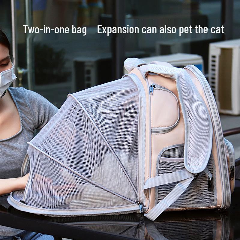 Расширяемый рюкзак для кошек и собак: Портативная, складная, вместительная переноска для питомцев