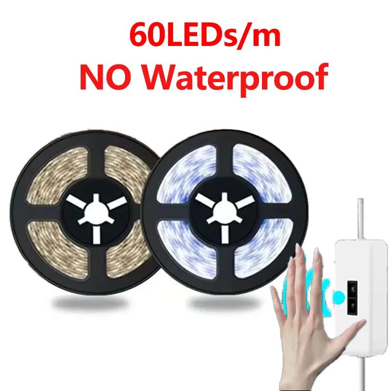 Flexible 5V LED Strip Light Hand Sweep Gesture Sensor Switch Dimmable Waterproof Tape for TV Backlight Cabinet Mirror Lighting