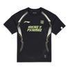 Футболка Li Ning Sports Lifestyle Series с буквенным логотипом и круглым вырезом, короткими рукавами, сезон 2024 года, унисекс, топы NIP Team, черные ATSU651-1