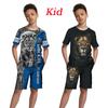 Summer Trendy Cool Lion Print Casual T-shirts/Pants/Suits 1-14 Years Teenage Boys Hip Hop Style Fashion Outfits Kids Clothes Set