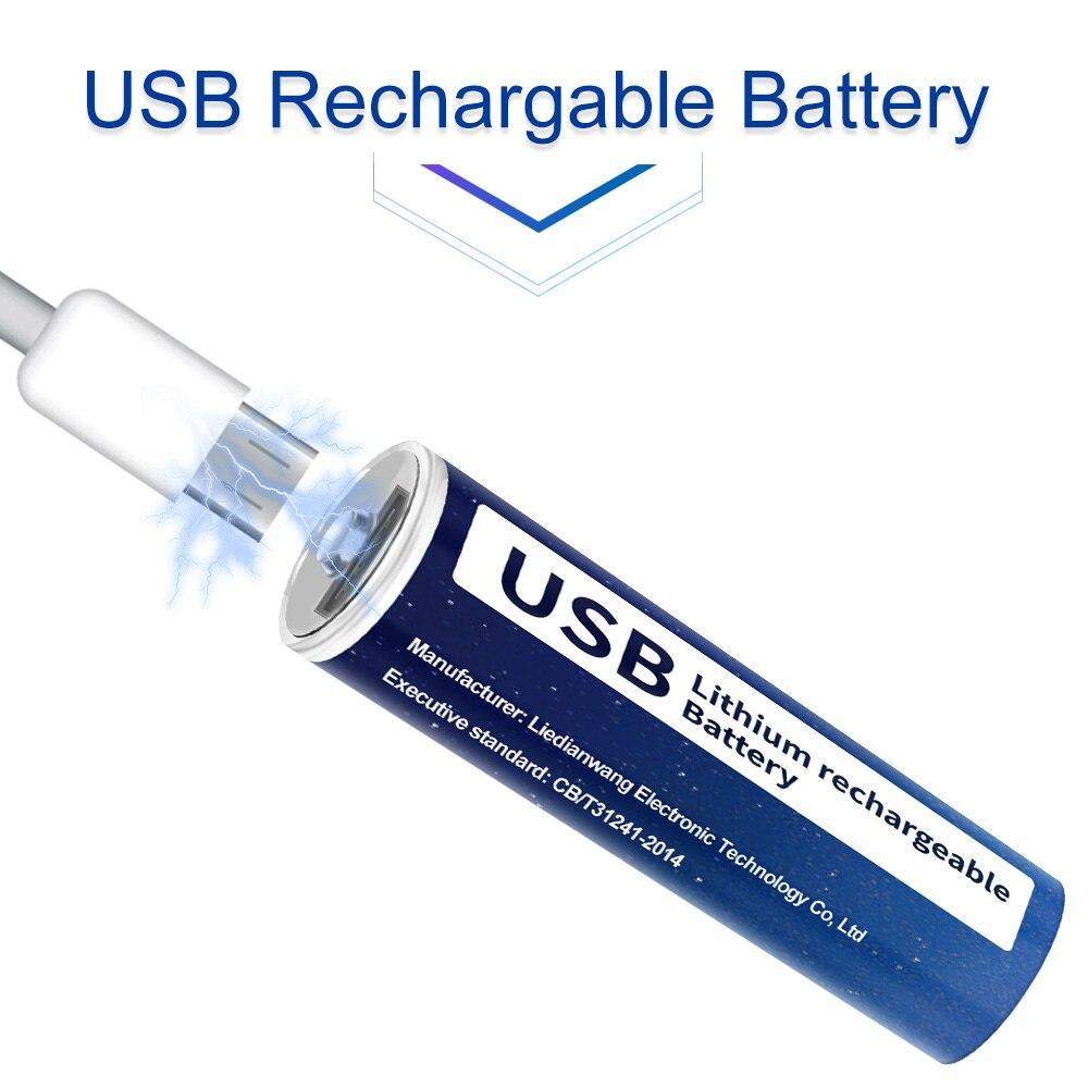100% Capacity 1.5V AA Li-ion Battery 2800mWh Li-Polymer USB Rechargeable Lithium USB Battery AA+ USB Cable Line Toy KTV Multi-function Battery