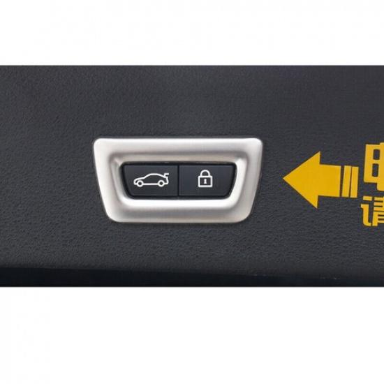 For BMW X3 G01 X4 2018- Silver Steel Tailgate Rear Door Button Cover Trim 1X