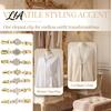Dress Closure Clips 2Pcs Vintage Sweater for Women Girls, Retro Faux Pearl And Rhinestones Cardigan Clips, Elegant Autumn Winter Accessories