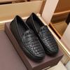 Европейская станция Деловая плетеная коровья кожа Повседневные туфли-бобы Мужские Натуральная кожа Ленивые Обувь-слипоны Вождение Модная обувь