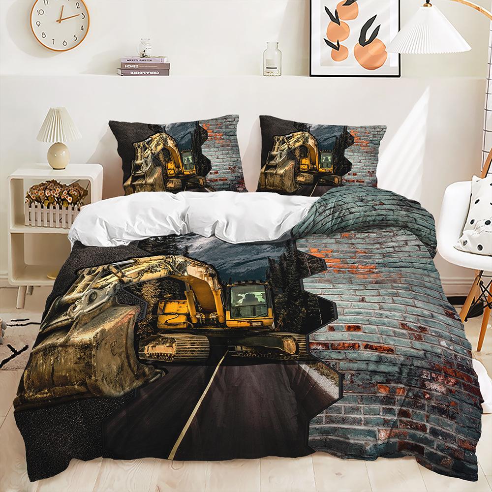 Трехсекционный ретро-автомобиль, пододеяльник, наволочка, комплект для цифровой печати, постельное белье