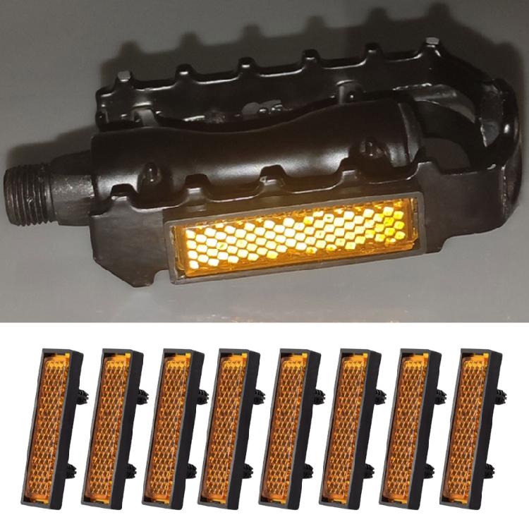 8Pcs Cycling Foot Pedal Reflector Bicycles Pedal Reflector Safety Night Cycling