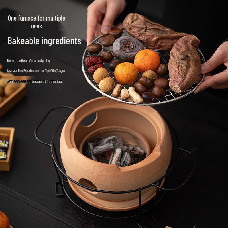 Shangqi Rustic Ceramic Teapot for Charcoal Brewing