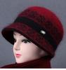 Warm Wool Knit Hat & Scarf Set for Middle-Aged & Elderly Ladies - Thickened Velvet for Autumn & Winter