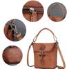 Женская сумка Street Vintage Bucket Baotou Layer Cowhide All-in-one Handbag Изысканная высококачественная сумка Sense Crossbody