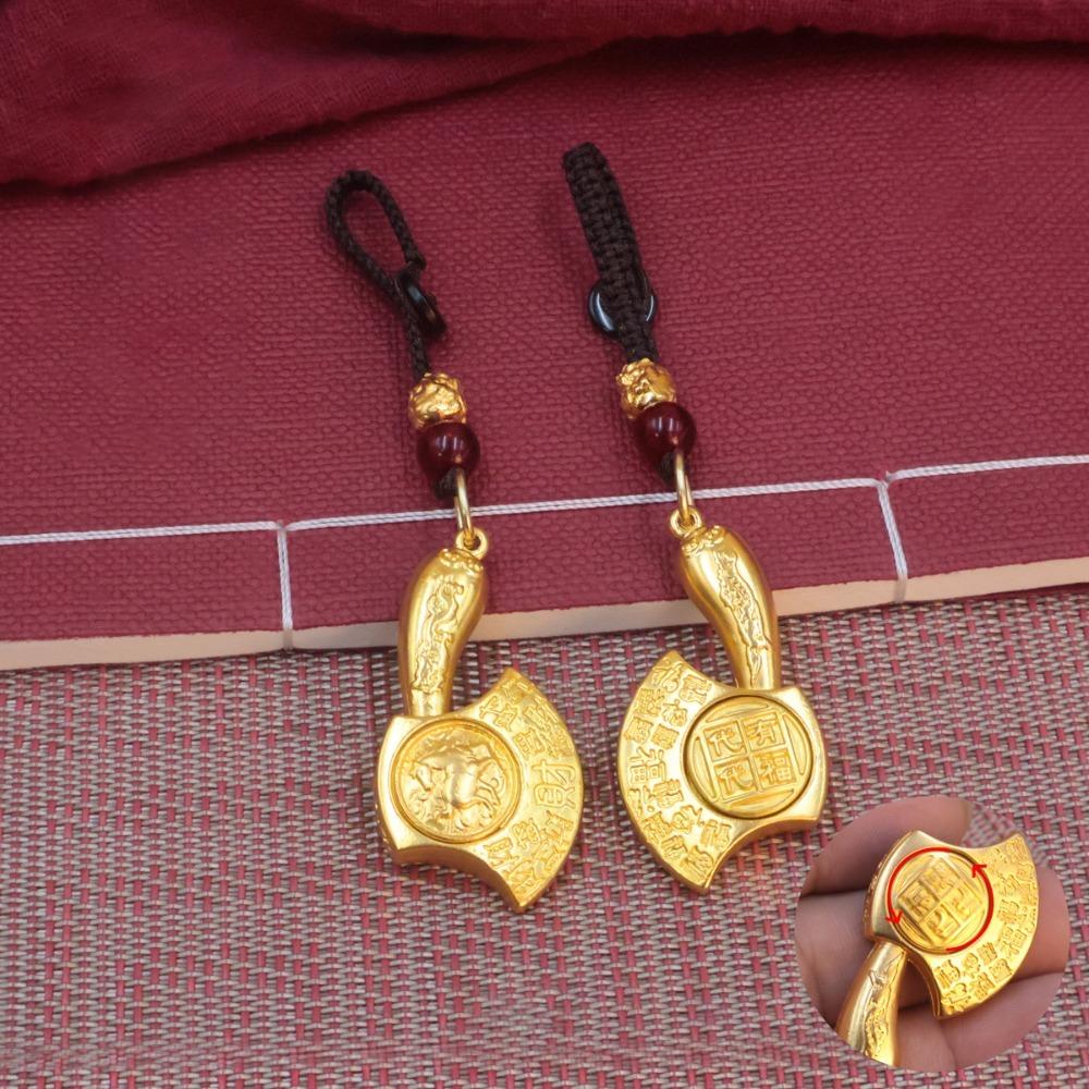Lucky Car Key Ring Chinese Style Bag Hanging Small Zodiac Keychain  Decoration