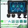 5-дюймовый мотоциклетный универсальный Carplay водонепроницаемый 1080P WiFi беспроводной Android-Auto DVR монитор видеорегистратор GPS навигация TPMS
