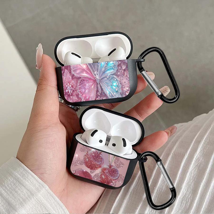 Чехол для наушников Чехол-крышка Для Airpods 2 Pro2 Pro3 1 Pro 3 4 Розовые и Синие Бабочки