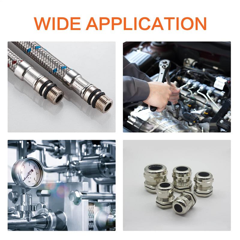 Набор силиконовых уплотнительных колец 200 шт./набор Высокотемпературные уплотнительные шайбы с O-образным кольцом Ассорти Резиновая прокладка Уплотнение Инструмент для ремонта автомобилей