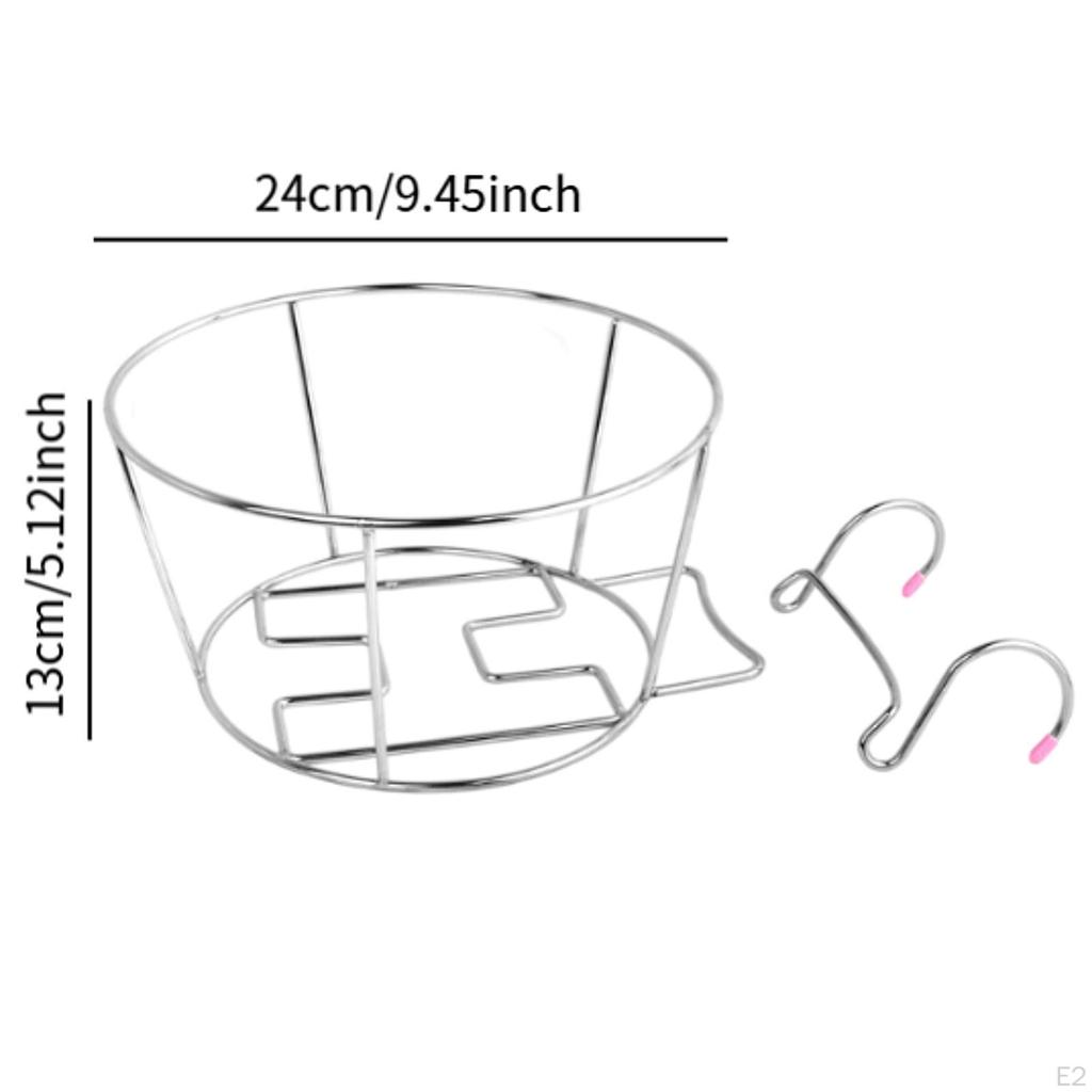 Stainless Steel Hanging Railing Planter Potted Stand Basket Lightweight Plant Rack for Home Backyard